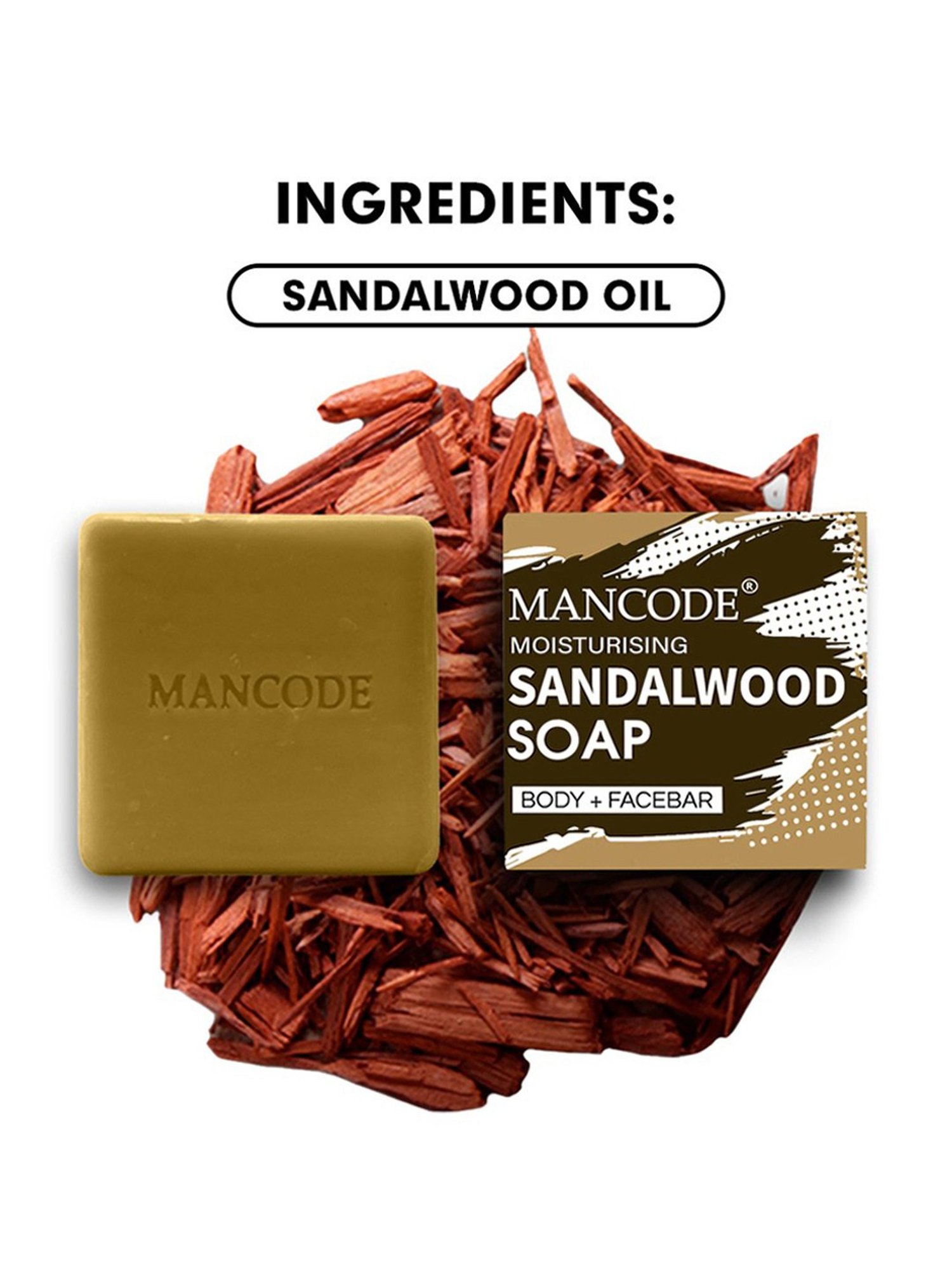 Mancode Moisturising Sandalwood Soap - 125 gm
