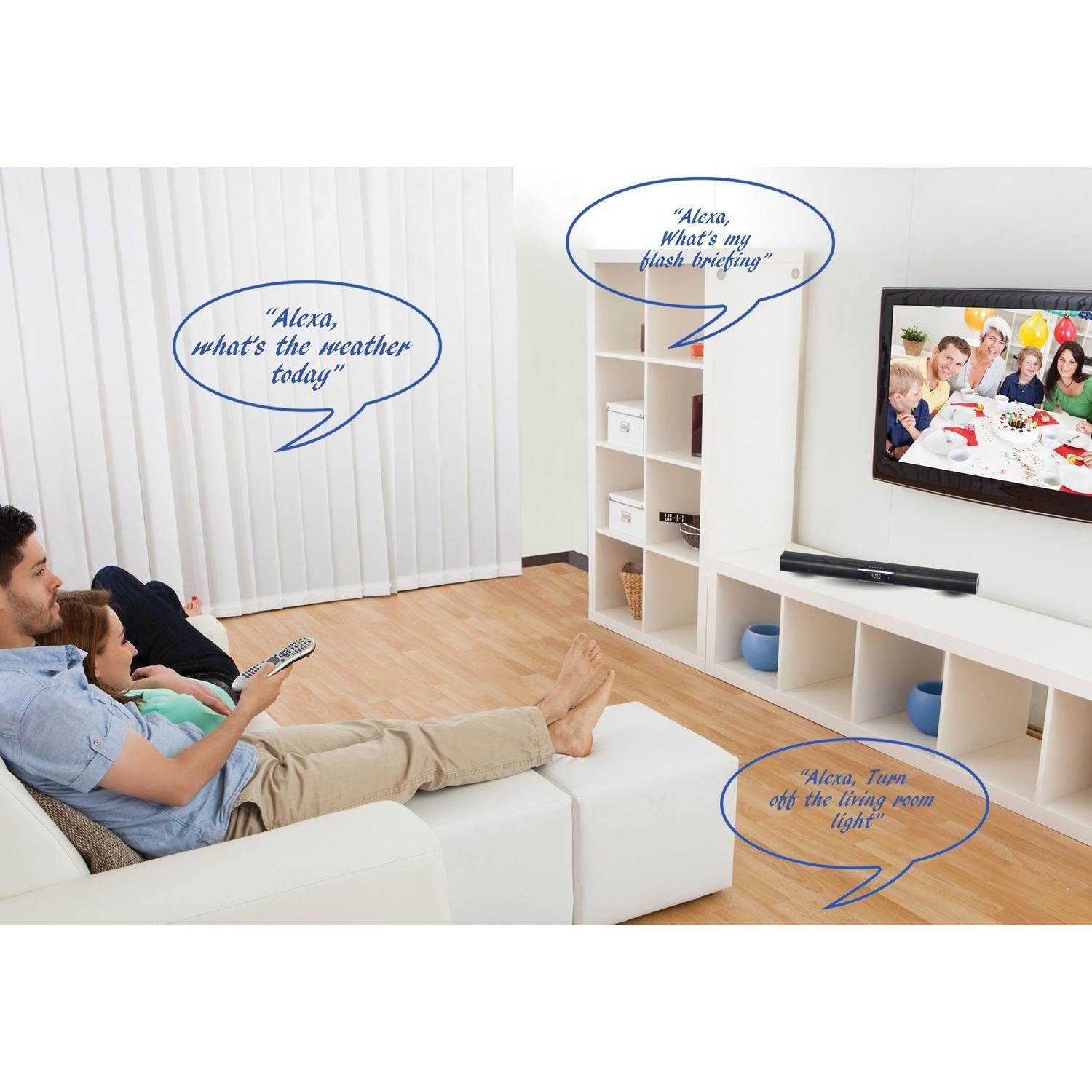 Sylvania[r] Sb3728 37" 2.0-channel Soundbar With Bluetooth[r] & Wi-fi[r] Alexa[tm] Voice Control