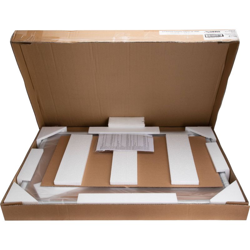 U Brands 40"x30" Linen Bulletin Board White Decor Frame