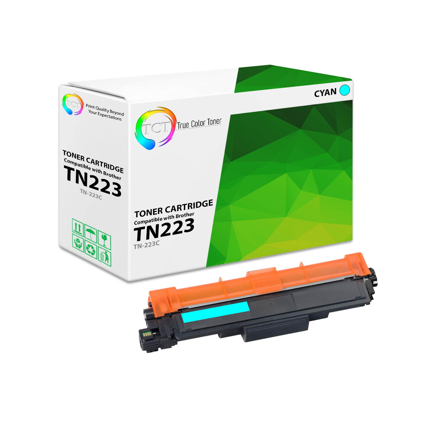 TCT Premium Compatible Toner Cartridge Replacement with Chip for Brother TN223 TN-223 works with Brother HL-L3210CW L3230CDW L3270CDW, MFC-L3710CW L3750CDW, DCP-L3510CDW Printers (B, C, M, Y) - 4 Pack