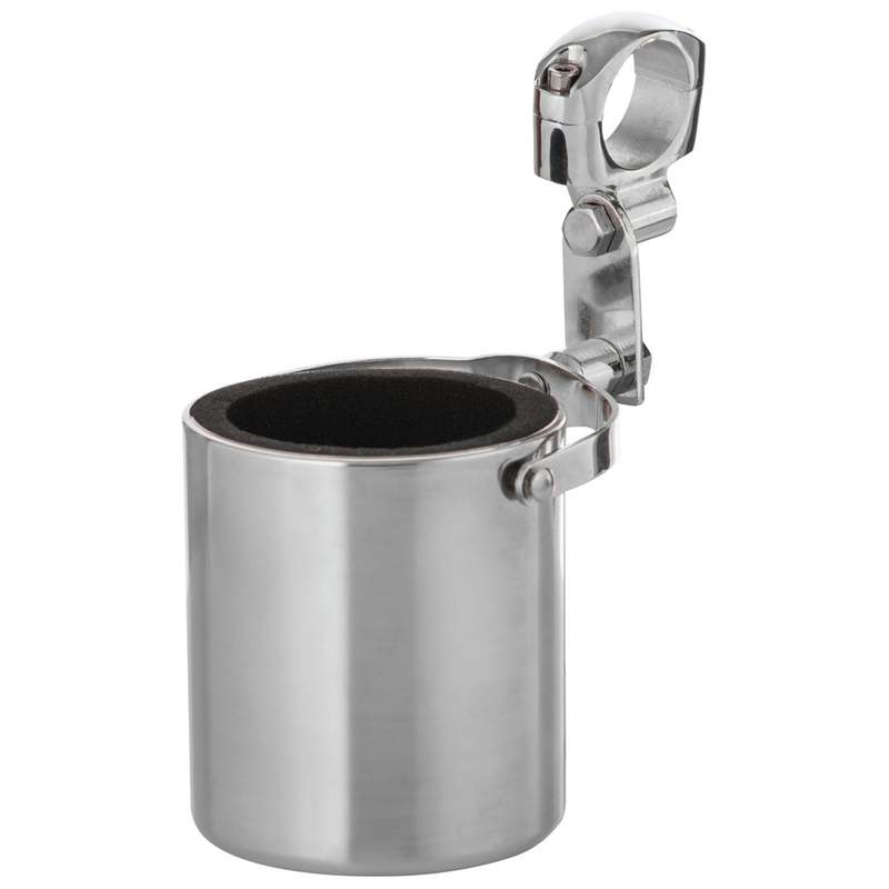 Diamond Plate Stainless Steel Motorcycle Cup Holder