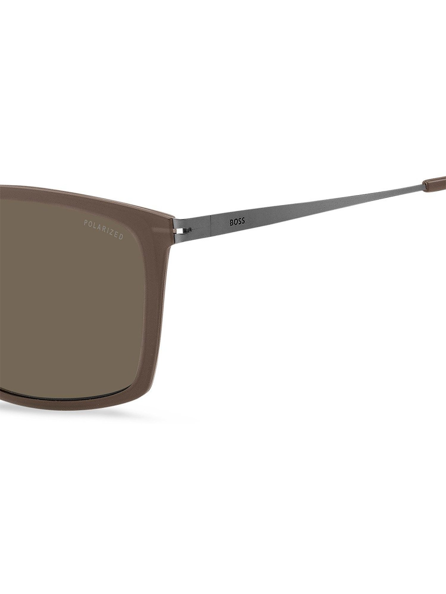 Hugo Boss Brown Rectangular Sunglasses for Men
