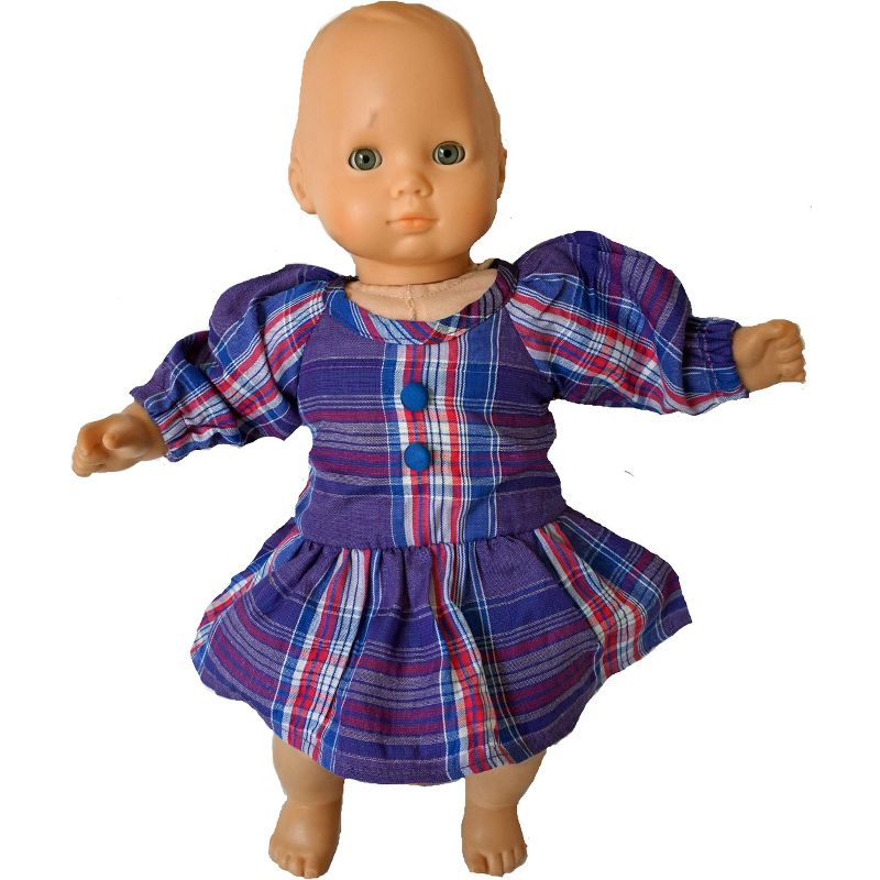 Doll Clothes Superstore Doll Clothes Blue Plaid School Dress Fits 15 Inch Baby Dolls