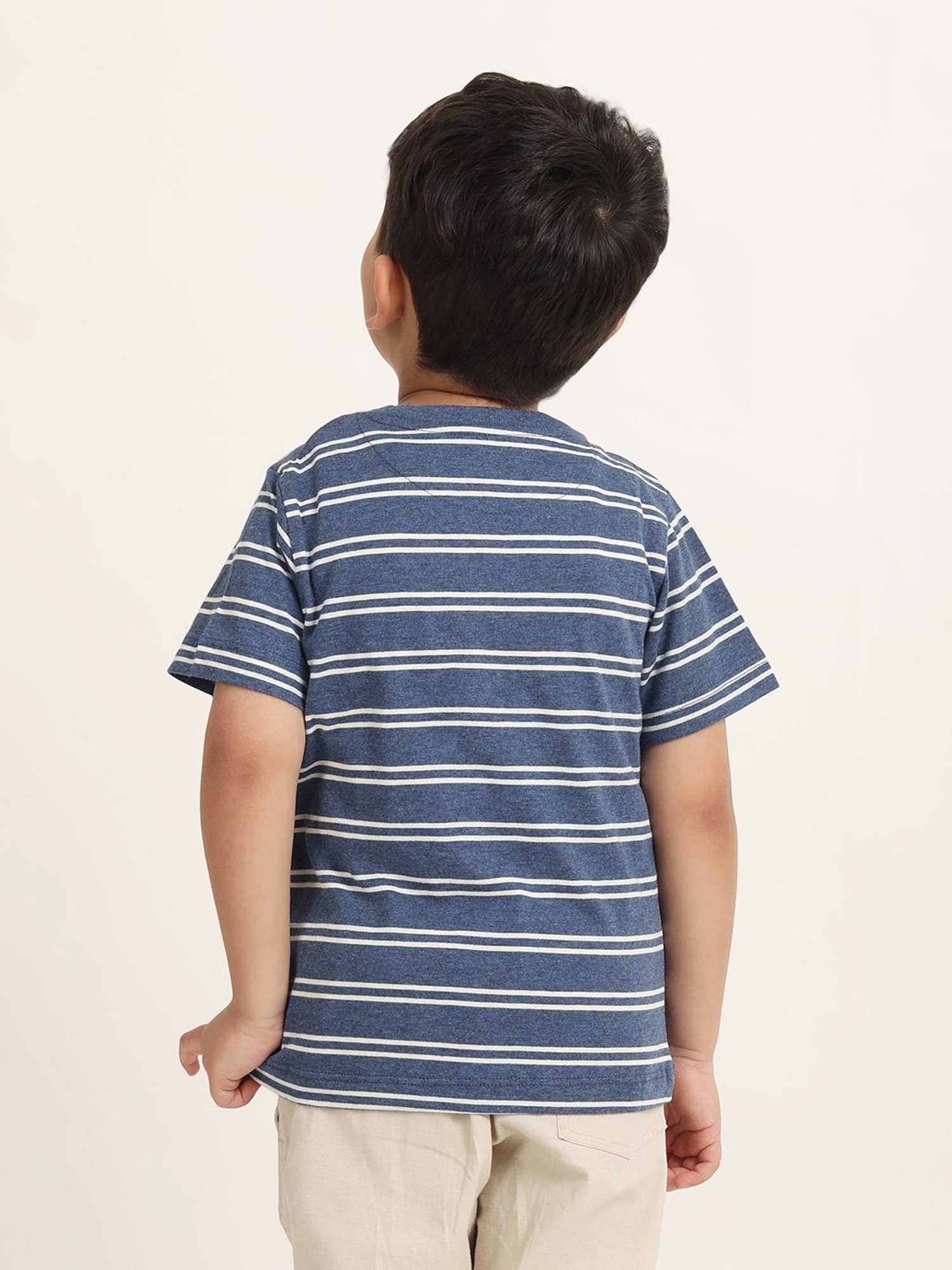 Campana Kids Blue Striped T-Shirt