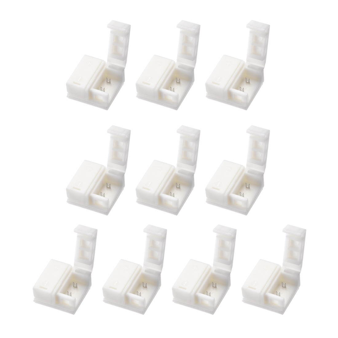 10mm 2P LED Strip Connector Solderless for Single Color 5050 Strip Waterproof Lights 10Pcs