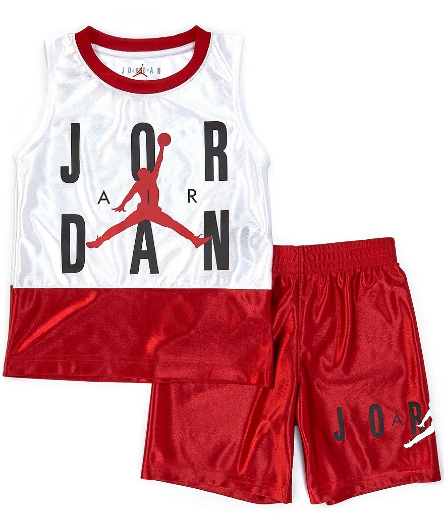 Champion Little Boys 2T-7 Short-Sleeve Script Logo Tee & Short Set