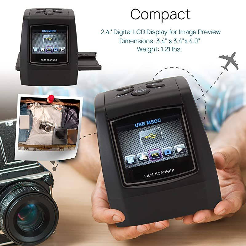 Film Scanner and Slide Digitizer All in 1 22MP Slide Digital Film Slide Scanner Image Converter Compatible w Super8 Film 126 KPK Film Converts 35mm Slides and Negatives  PSCNPHO32