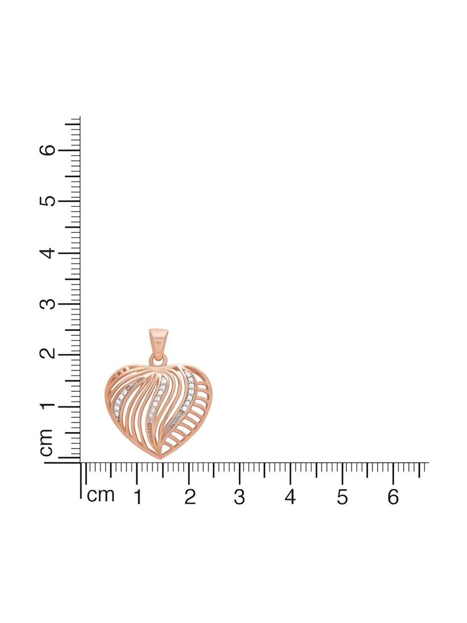 Anayra 92.5 Sterling Silver Heart Pendant with Chain for Women