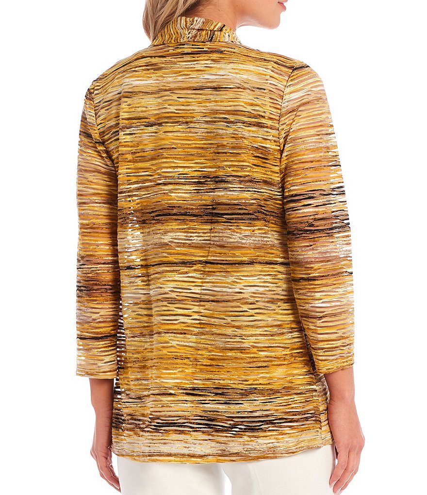 Caroline Rose Tissue Linen Bracelet Sleeve Shirt Jacket