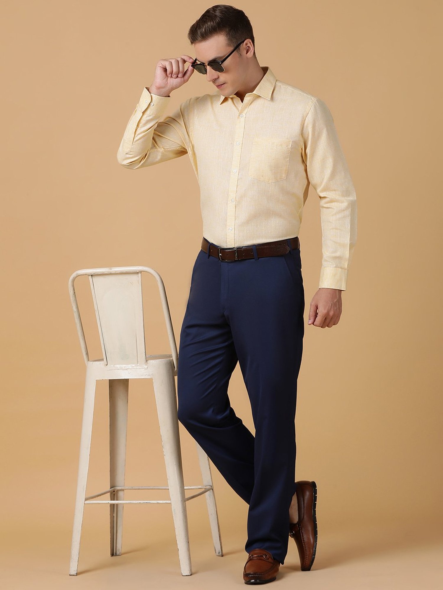 TABARD Yellow Regular Fit Shirt