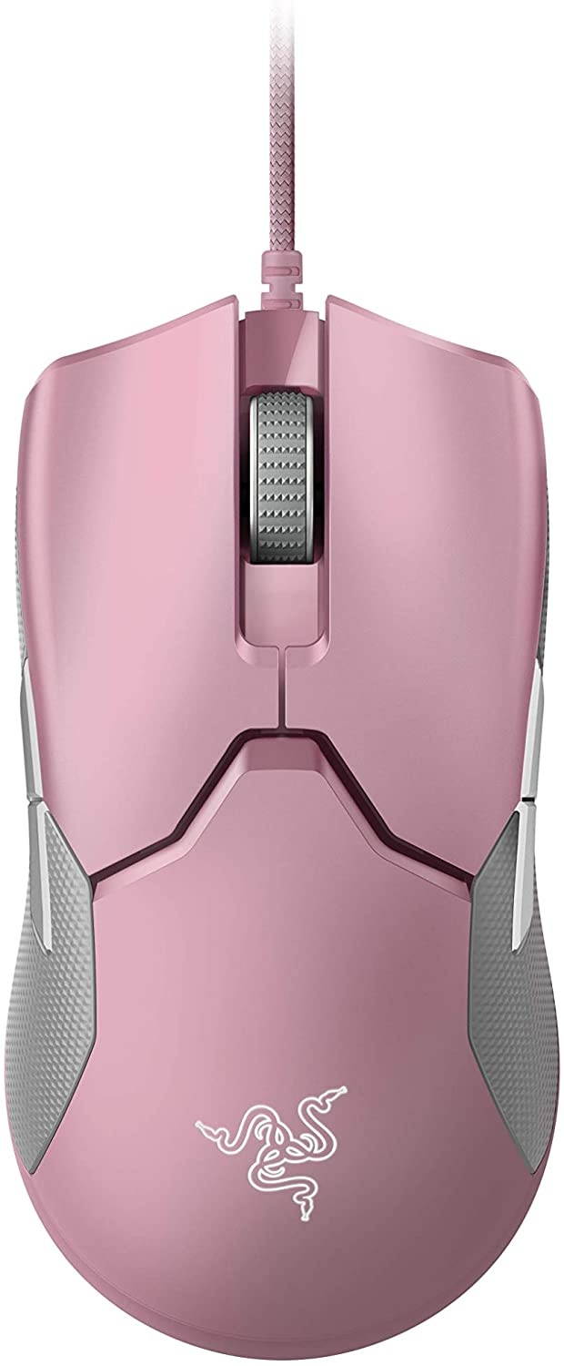 Razer Viper Ultralight Ambidextrous Wired Gaming Mouse: 2nd Gen Razer Optical Mouse Switches - 16K DPI Optical Sensor - Chroma RGB Lighting - 8 Programmable Buttons - Drag-Free Cord - Quartz Pink