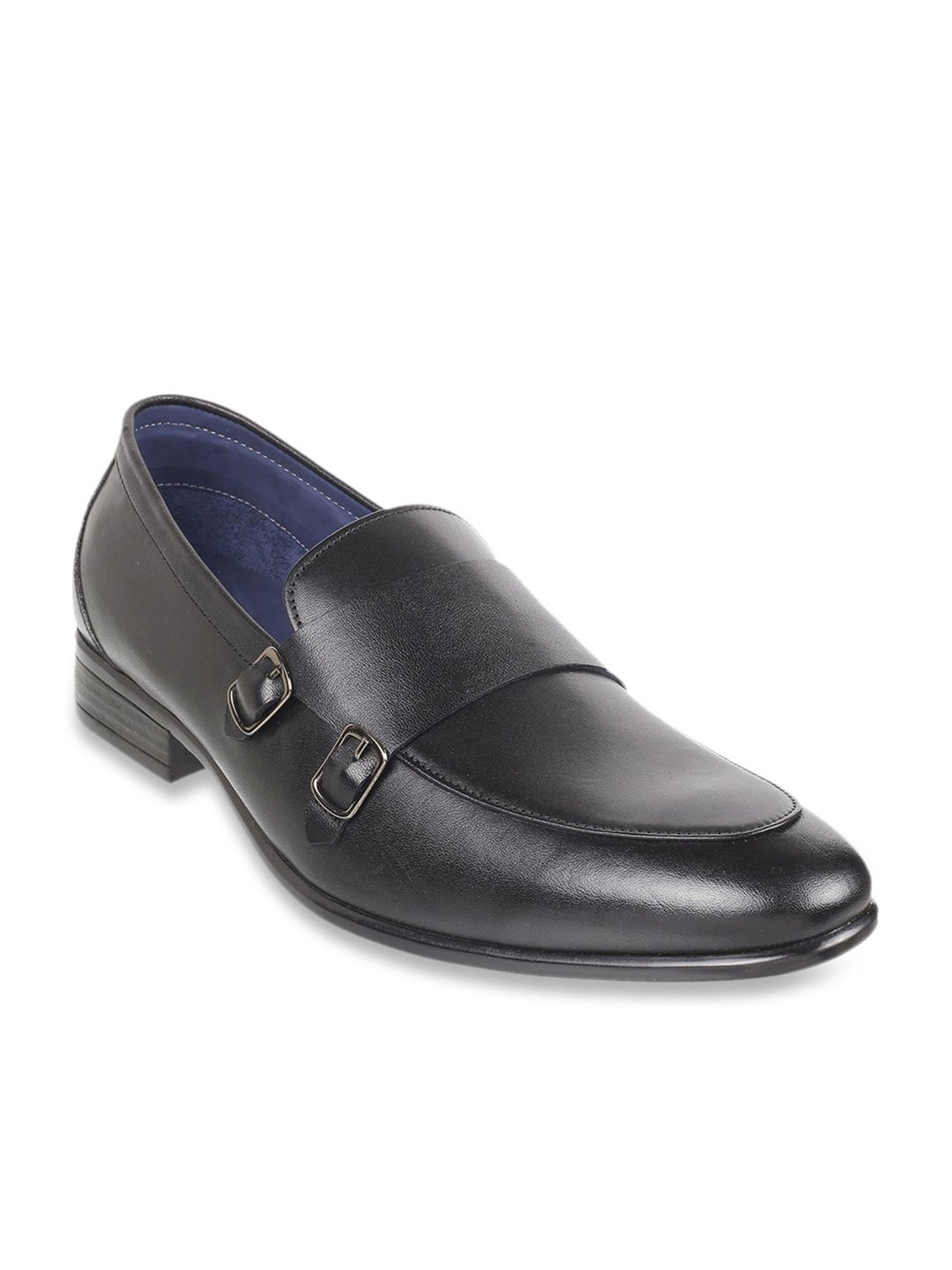 Metro Men's Black Monk Shoes