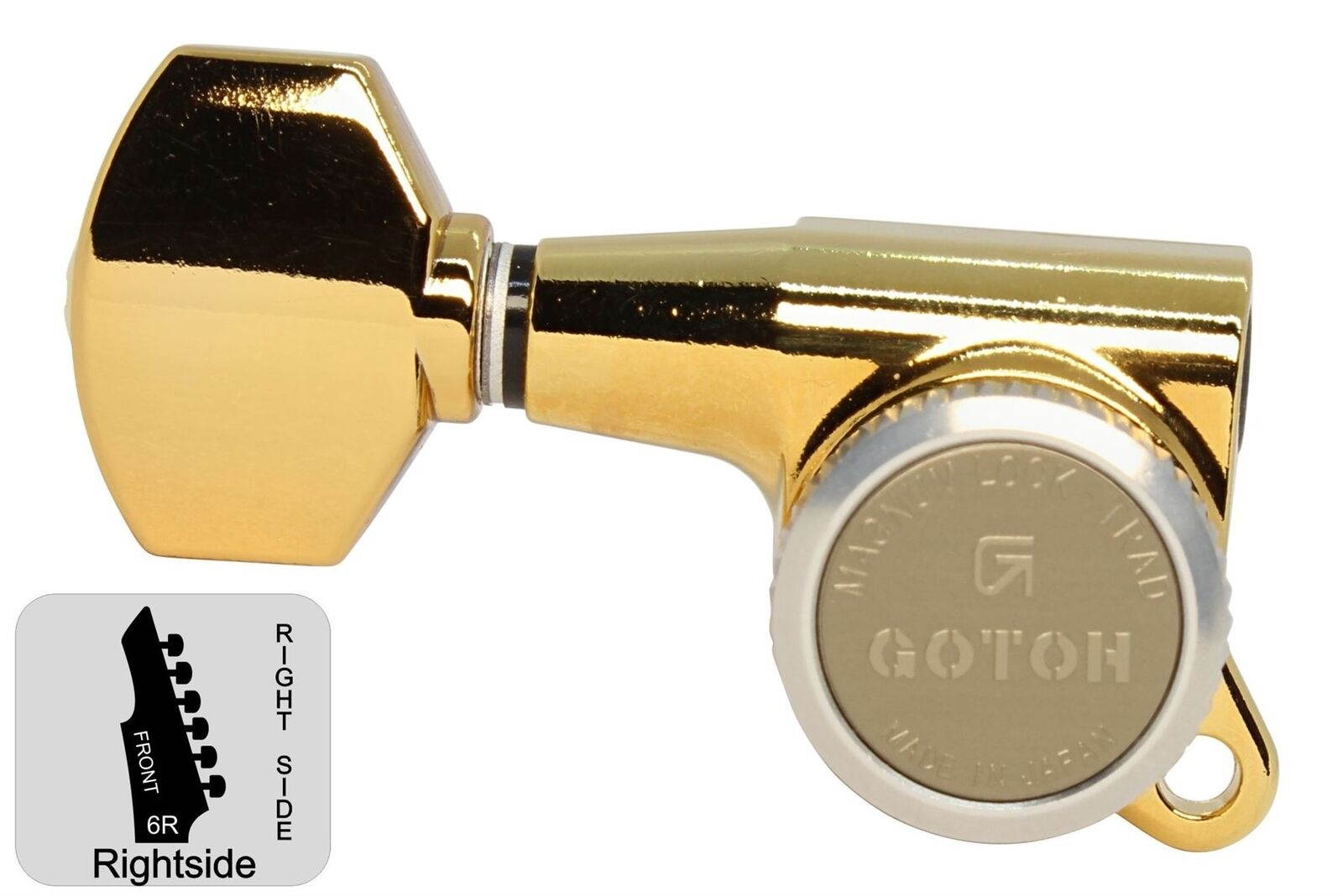 GOTOH SG381-07-MGT Locking Tuners w/ Small Knobs - Gold - 6R