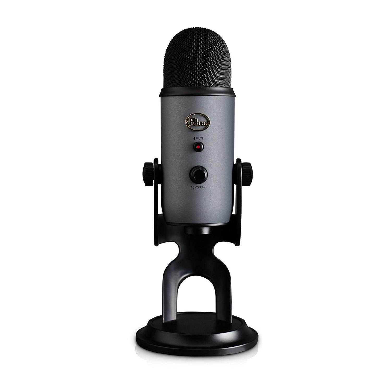 Blue Microphones Yeti Slate USB Mic with Knox Gear USB Hub and Knox Pop Filter