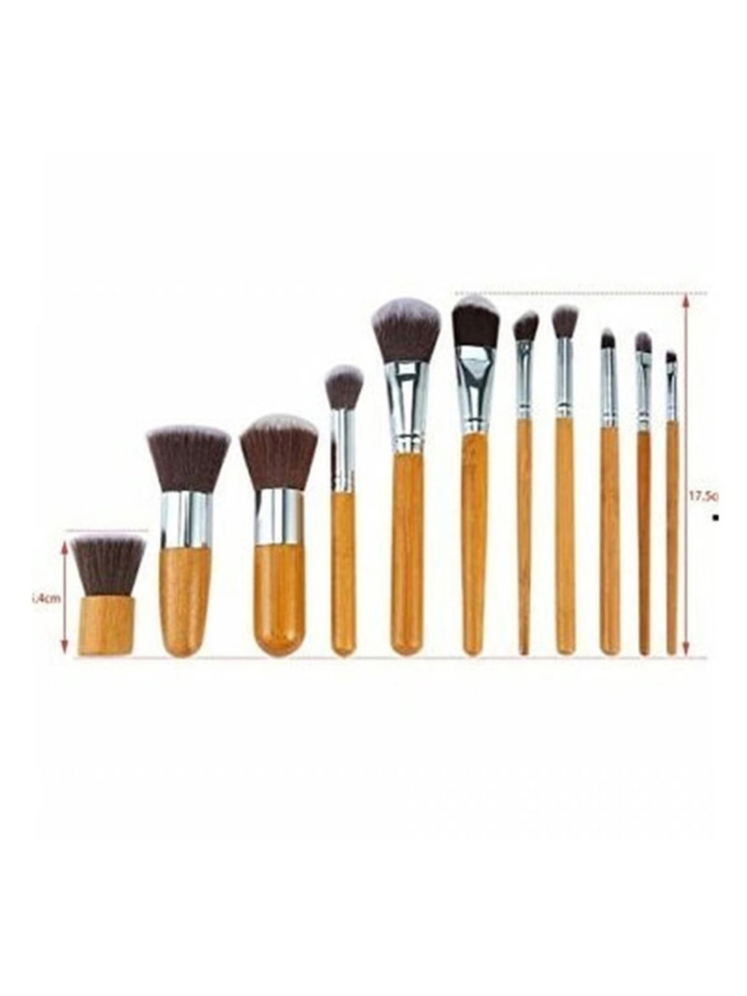 Bronson Professional Bamboo Makeup Brush Set - 11 Pcs
