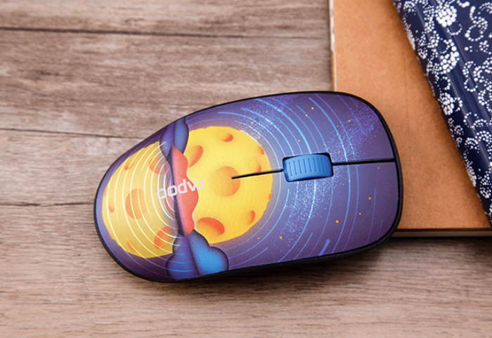 Rapoo M200  Ergonomic Design, Ultra-thin and Portable Colorful Exterior 2.4GHz Wireless Quiet Clicking Mouse For Office And Game - Blue