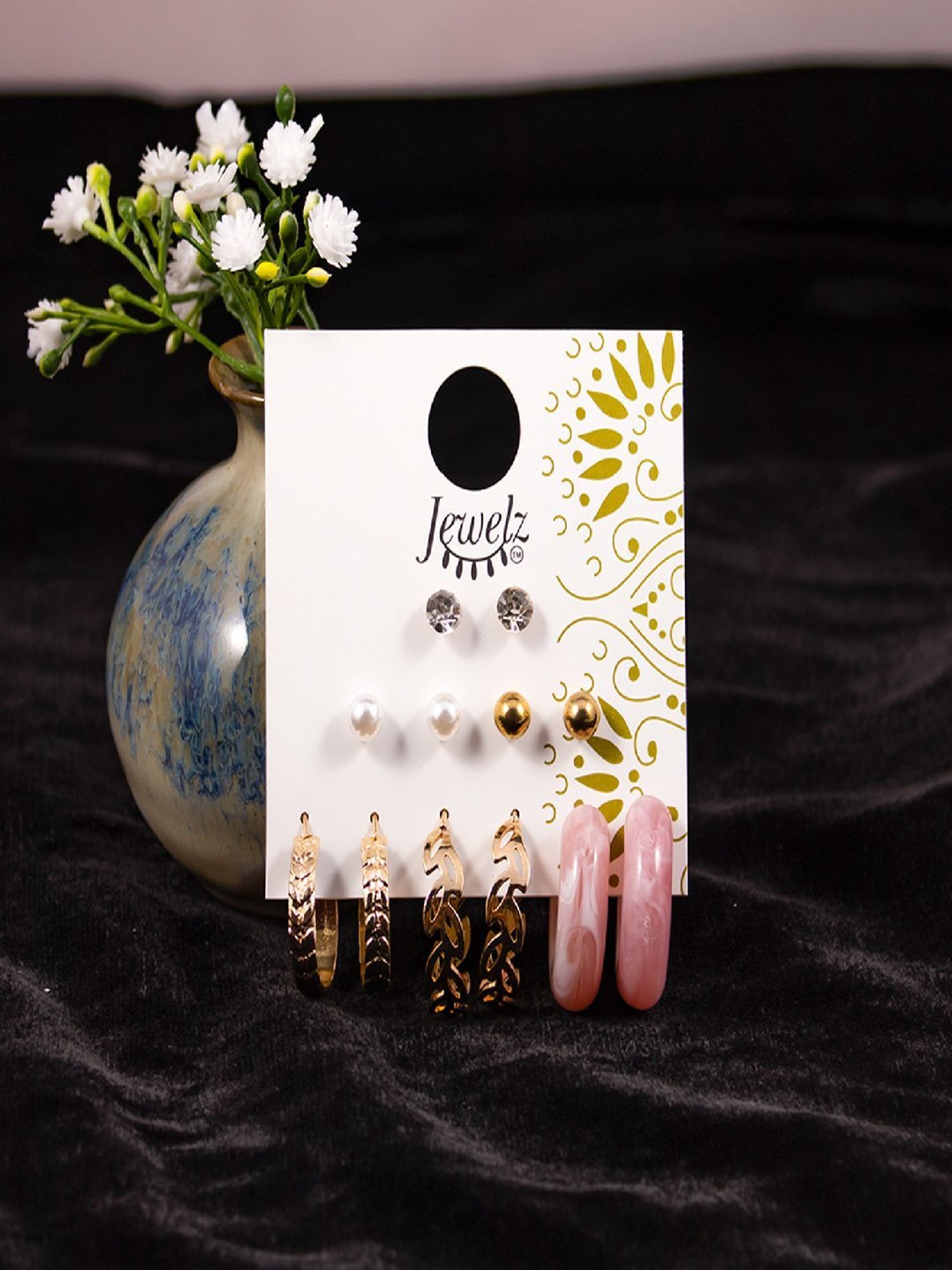 Jewelz Premium Collection Earrings for Girls & Women Pack of 6