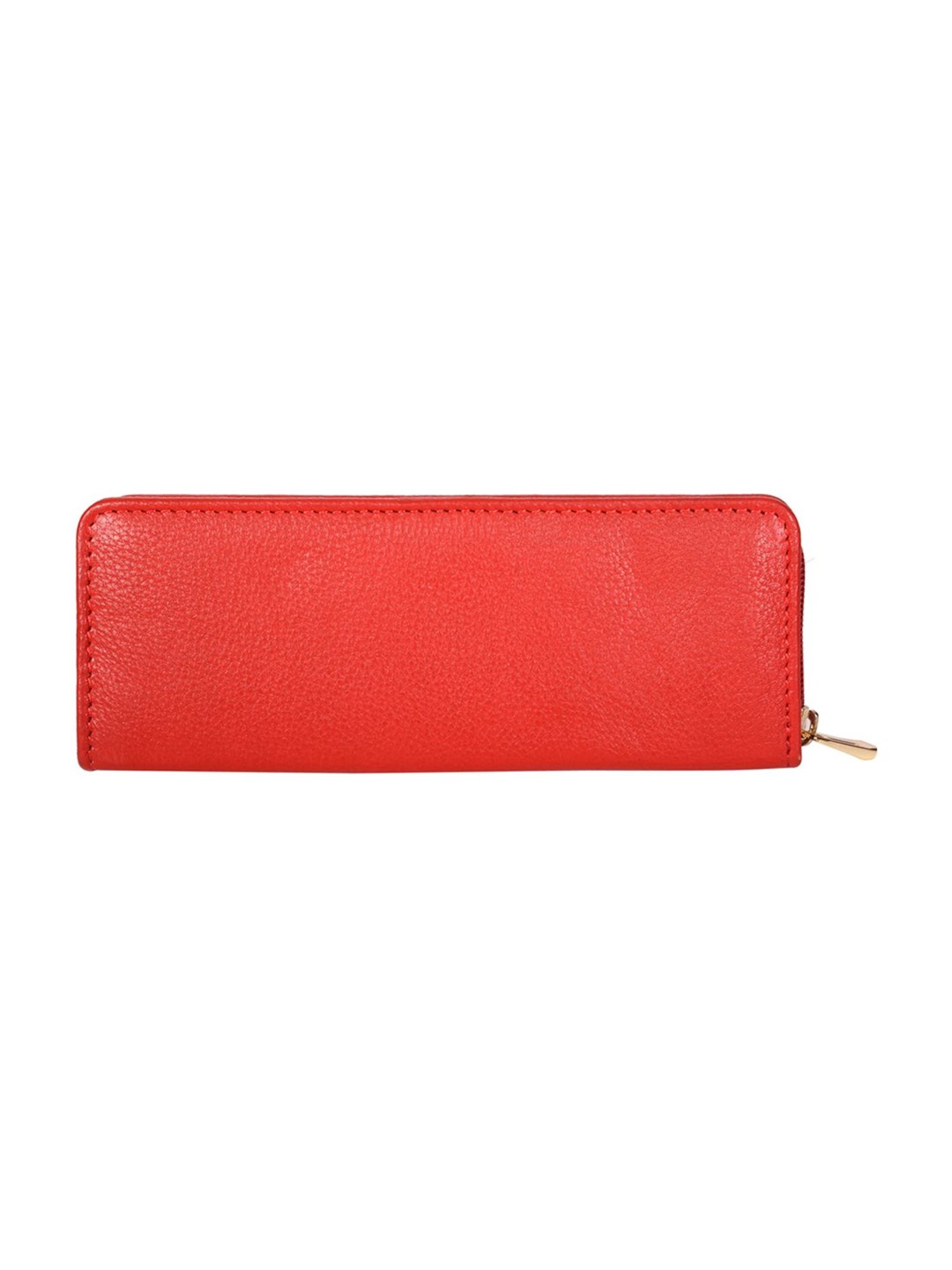 SASSORA Florid Red Leather Small Pen Case