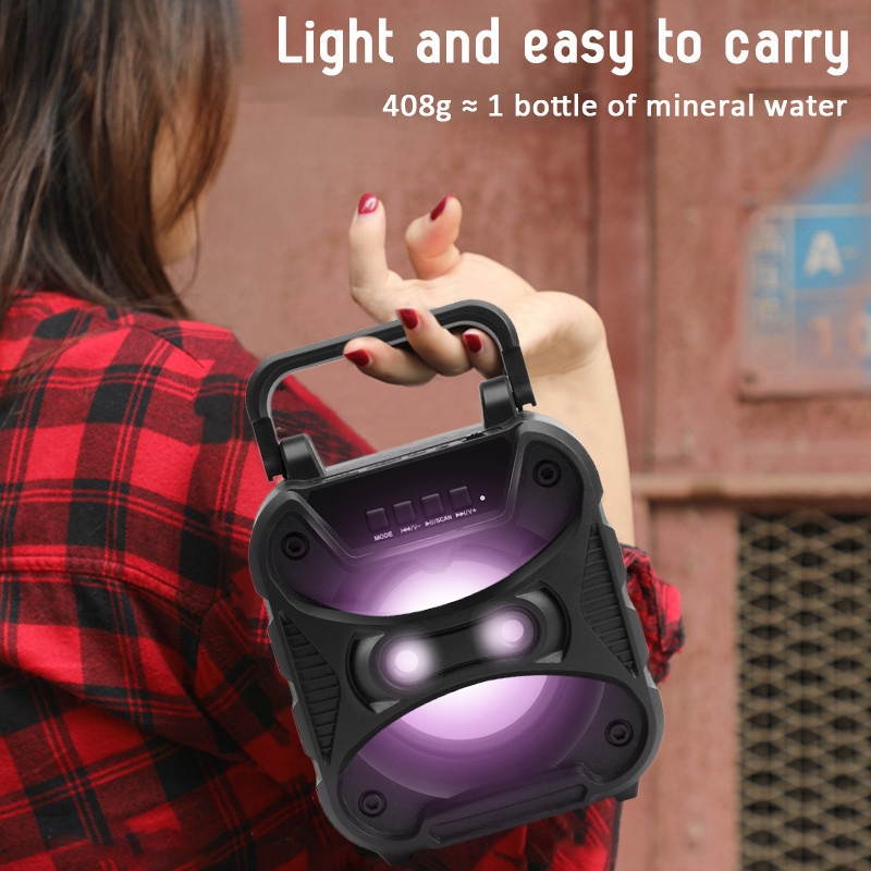 Handhled Bluetooth Speaker, Portable Deep Bass Wireless Stereo Loud for Indoor Outdoor Party
