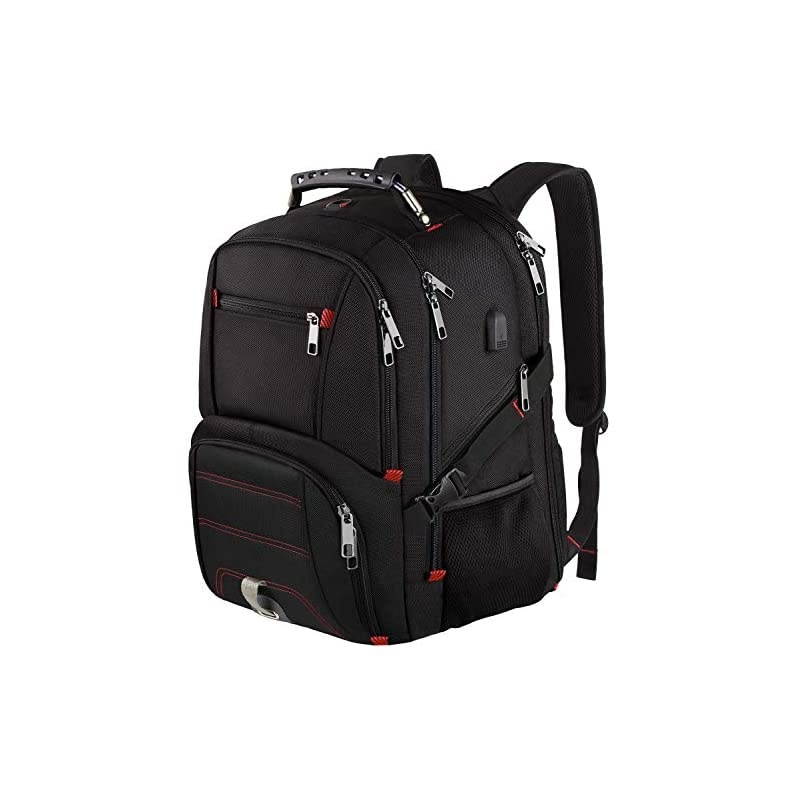 Large BackpackTravel Laptop Backpack TSA Friendly Durable Computer Backpack with USB Charging Port for MenWomenWaterResistant Big Business College School Bookbag Fits 17 Inch LaptopNotebook