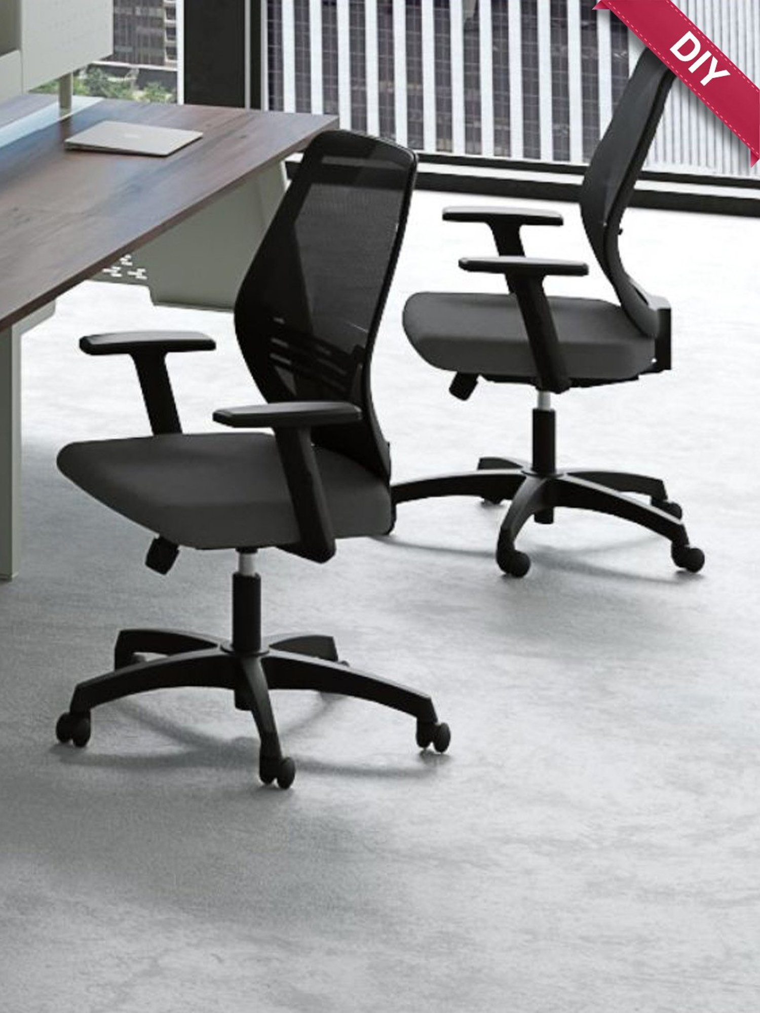 HNI India Nero Black PP Desk Chair