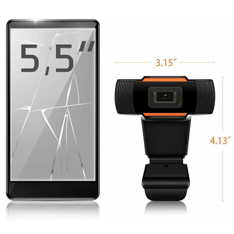 30 Degrees Rotatable 2.0 HD Webcam 1080p USB Camera Rotatable Video Recording Web Camera With Microphone For PC Laptop Desktop Video