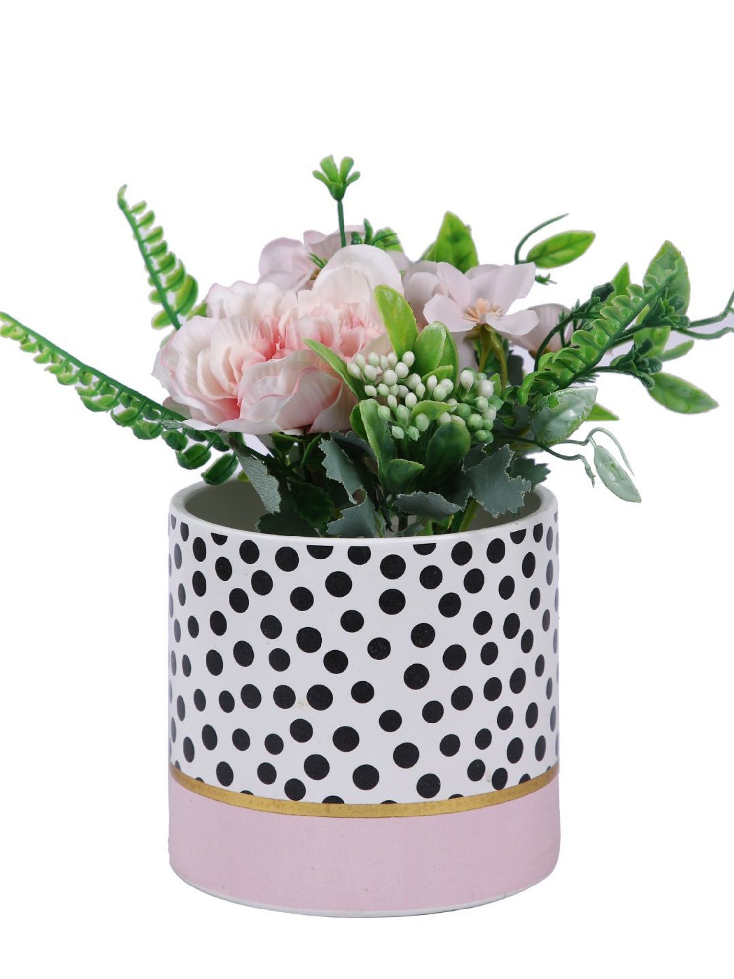 Tayhaa Black & Pink Ceramic Planter