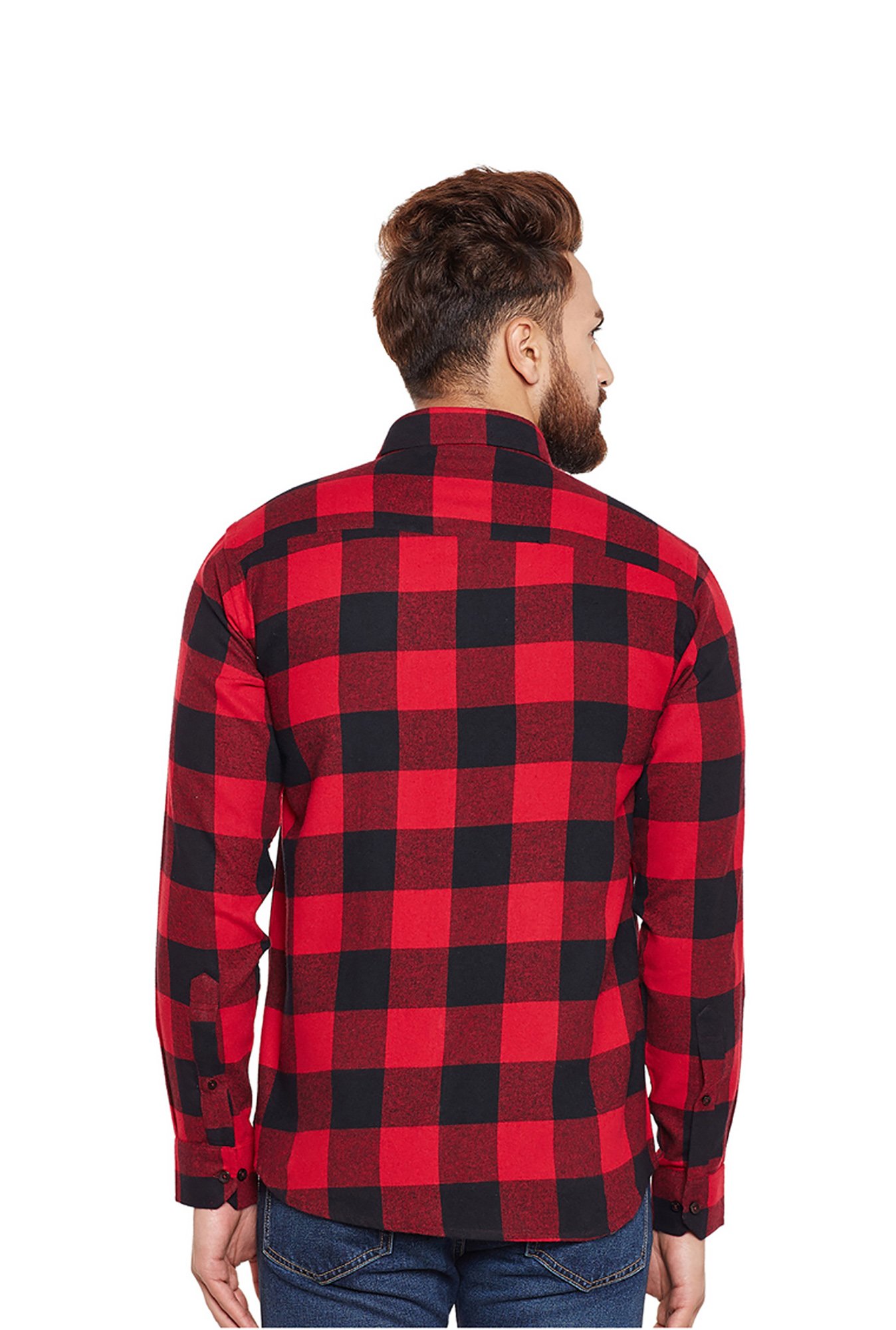 Hancock Red Slim Fit Check Shirt