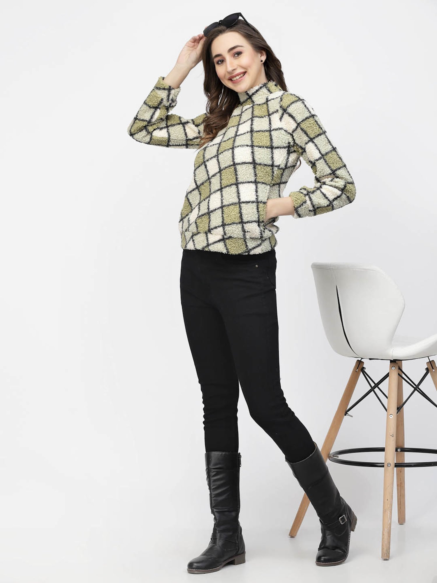 Juelle Multicolor Check Pullover