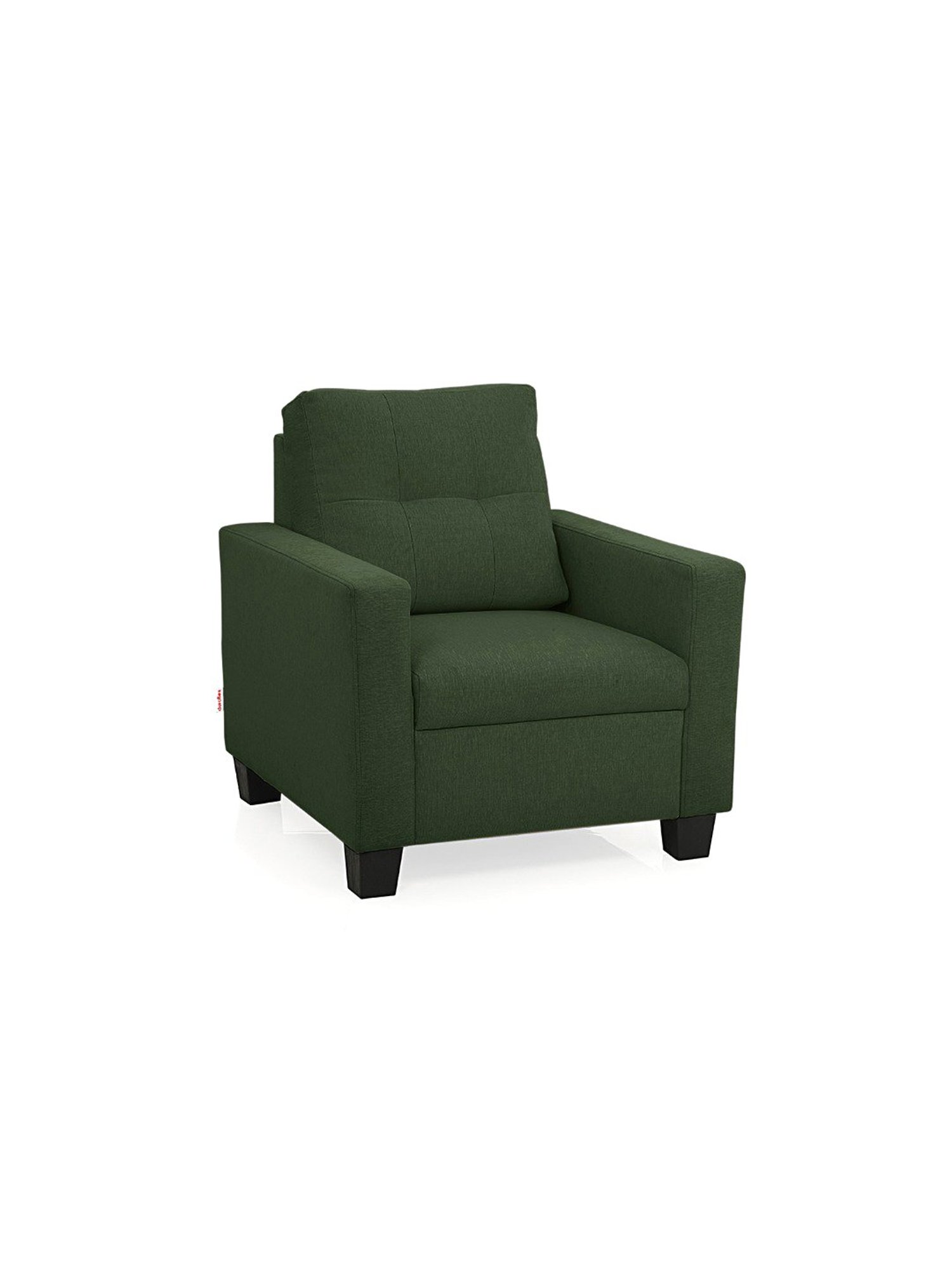 Duroflex Ease Sap Green Neem Wood 1 Seater Sofa