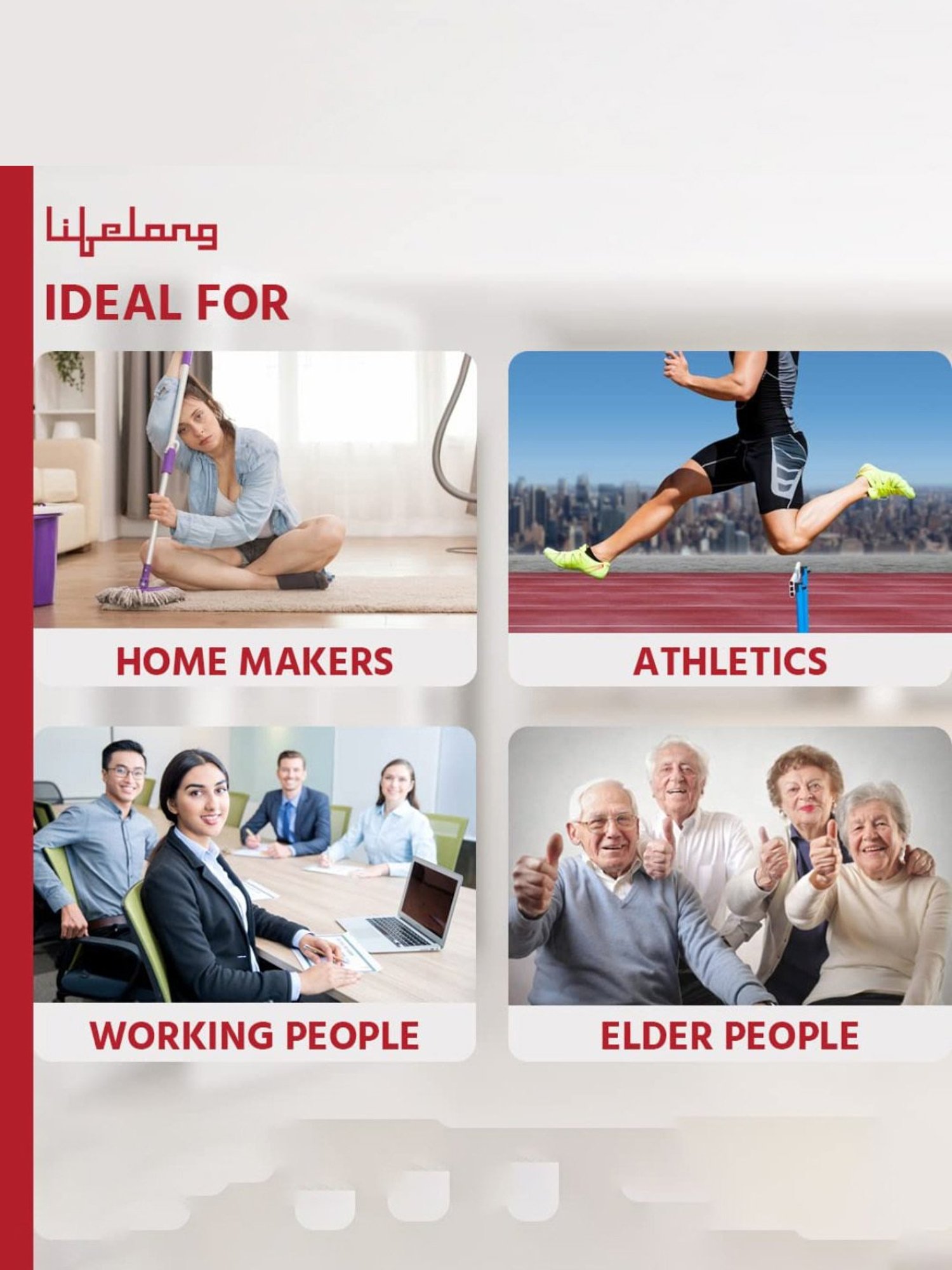 Lifelong LLM522 Rechargeable Air Pressure Massager for Calves with Heat and Vibration (Black)