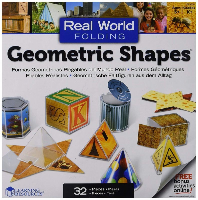 Learning Resources LER4356 Real World Folding Geometric Shapes (Pack of 16)