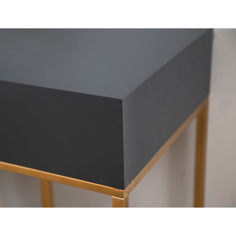 Harlow Charcoal Writing Desk Gray - Abbyson Living