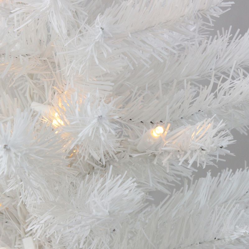 Darice 30" Prelit LED White Artificial Christmas Wreath - Warm Clear Lights