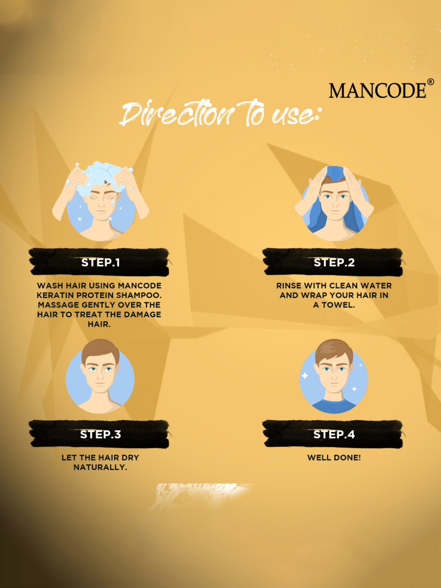 Mancode Keratin Shampoo for Men - 200 ml