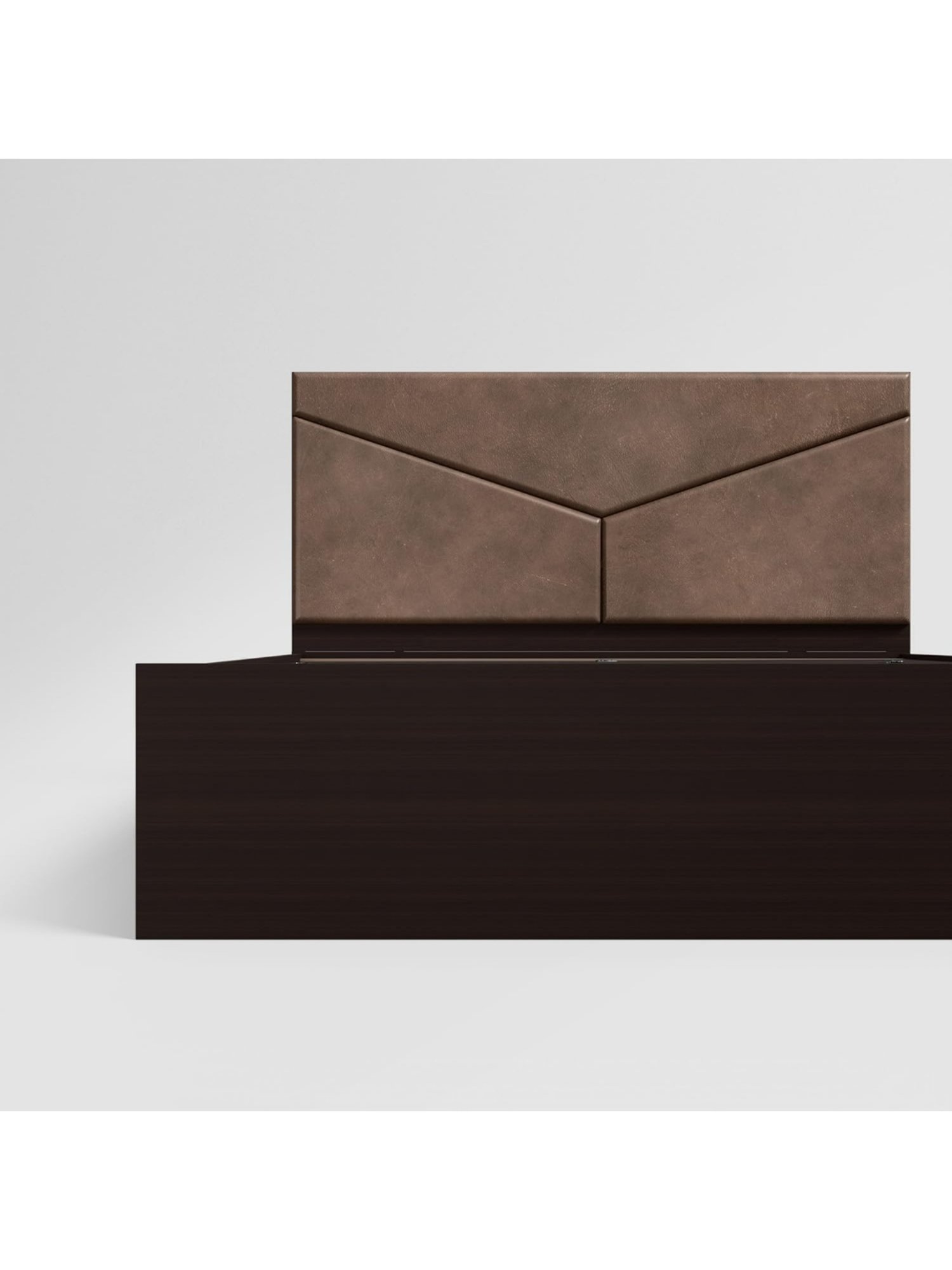 Godrej Interio Glory Morf Brown Engineered Wood Queen Size Bed with Box Storage - 1-Year Warranty