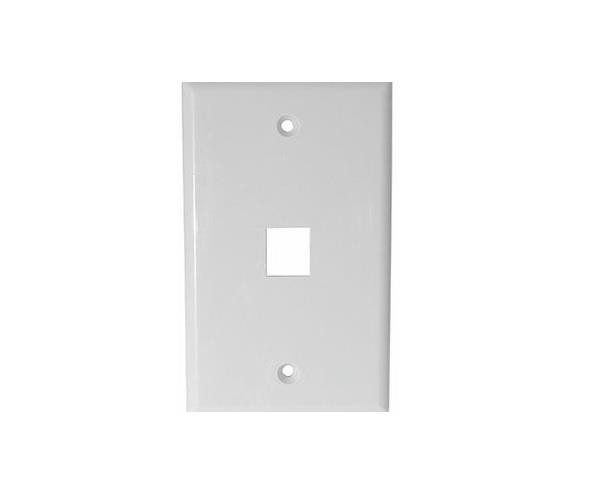 BattleBorn GC-ACWP1W - DS 1 Port Keystone Wall Plate (WHITE)