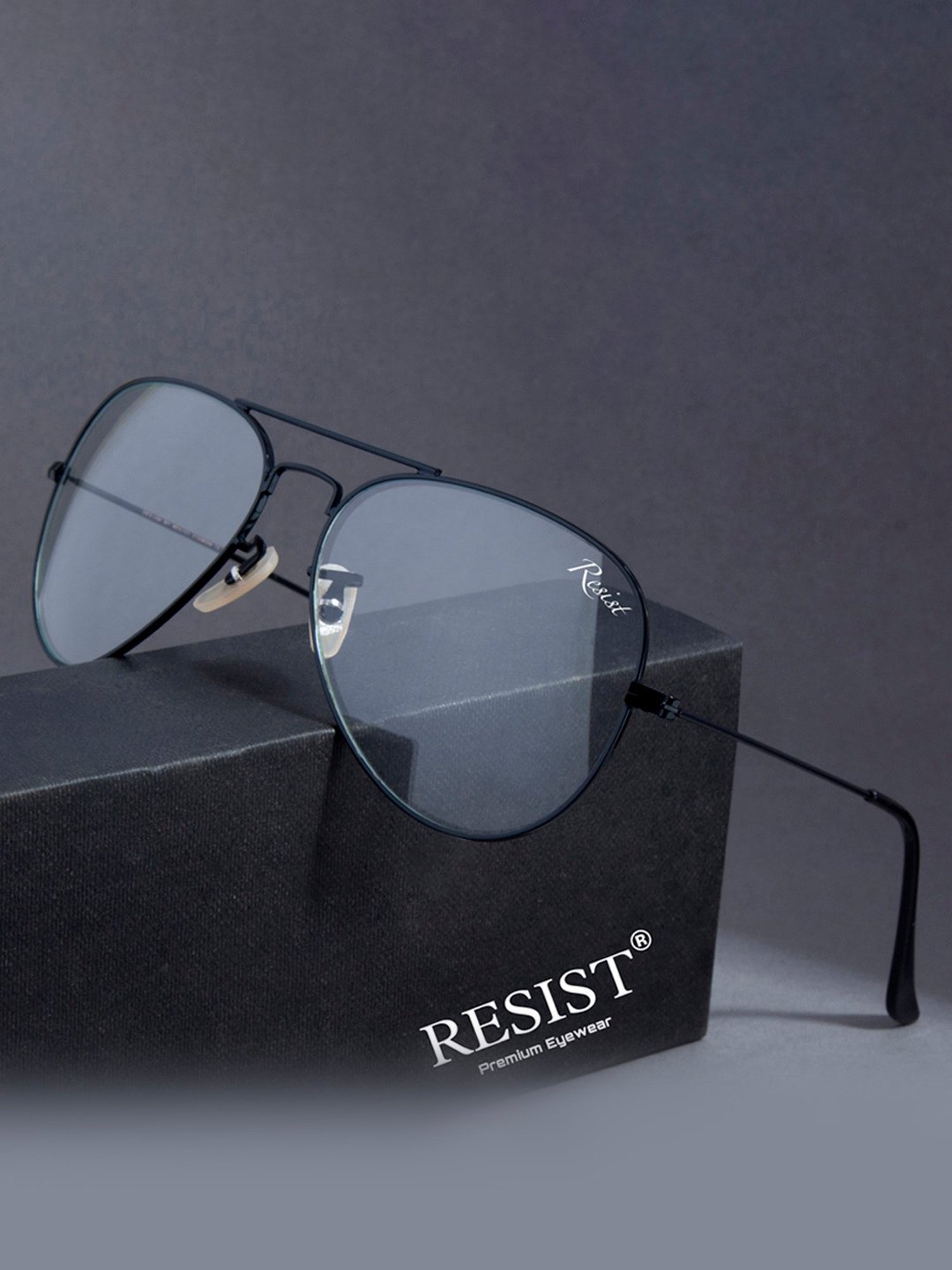 Resist Eyewear Clear Aviator UV Protection Unisex Sunglasses