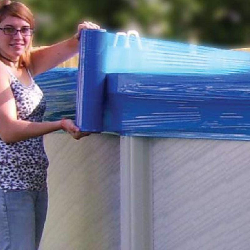 Horizon HV-WCS 500 Foot Long 3 Inch Wide Roll Above Ground Swimming Pool Protective Winter Cover Sealer Wrap, Blue
