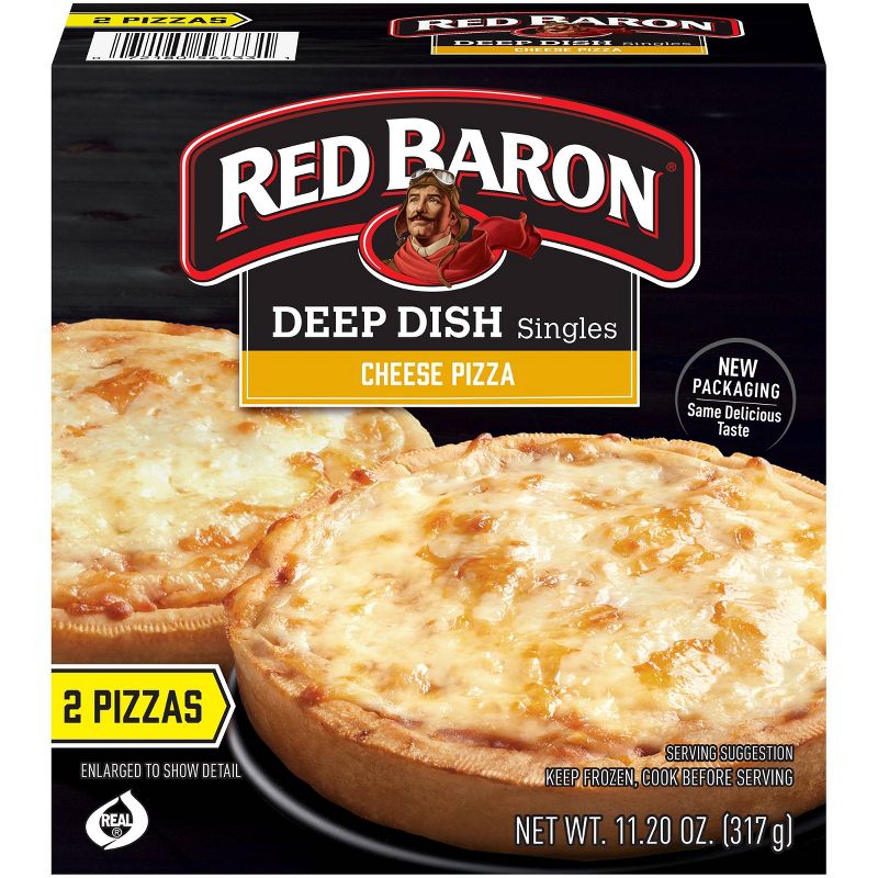 Red Baron Deep Dish Singles Cheese Frozen Pizza - 11.2oz