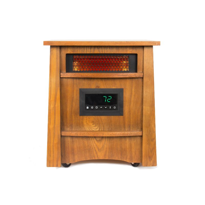 Pelonis HF-0063 1500-Watt 2-Setting Portable Oscillating Small Room Digital Fan and Personal Space Heater, Black