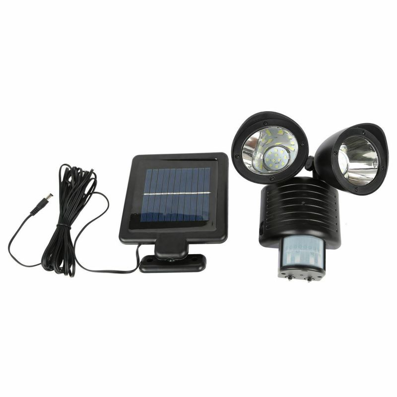 22 LED Dual Security Detector Solar Spot Light Motion Sensor Outdoor Floodlight