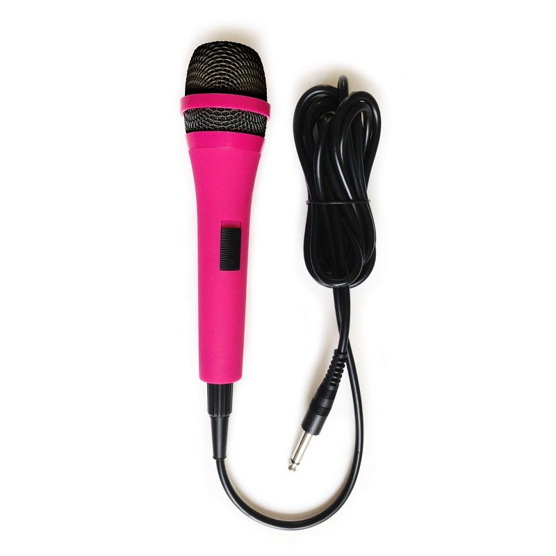 Singing Machine SMM205P Uni-Directional Dynamic Microphone with 10-Foot Cord, Pink