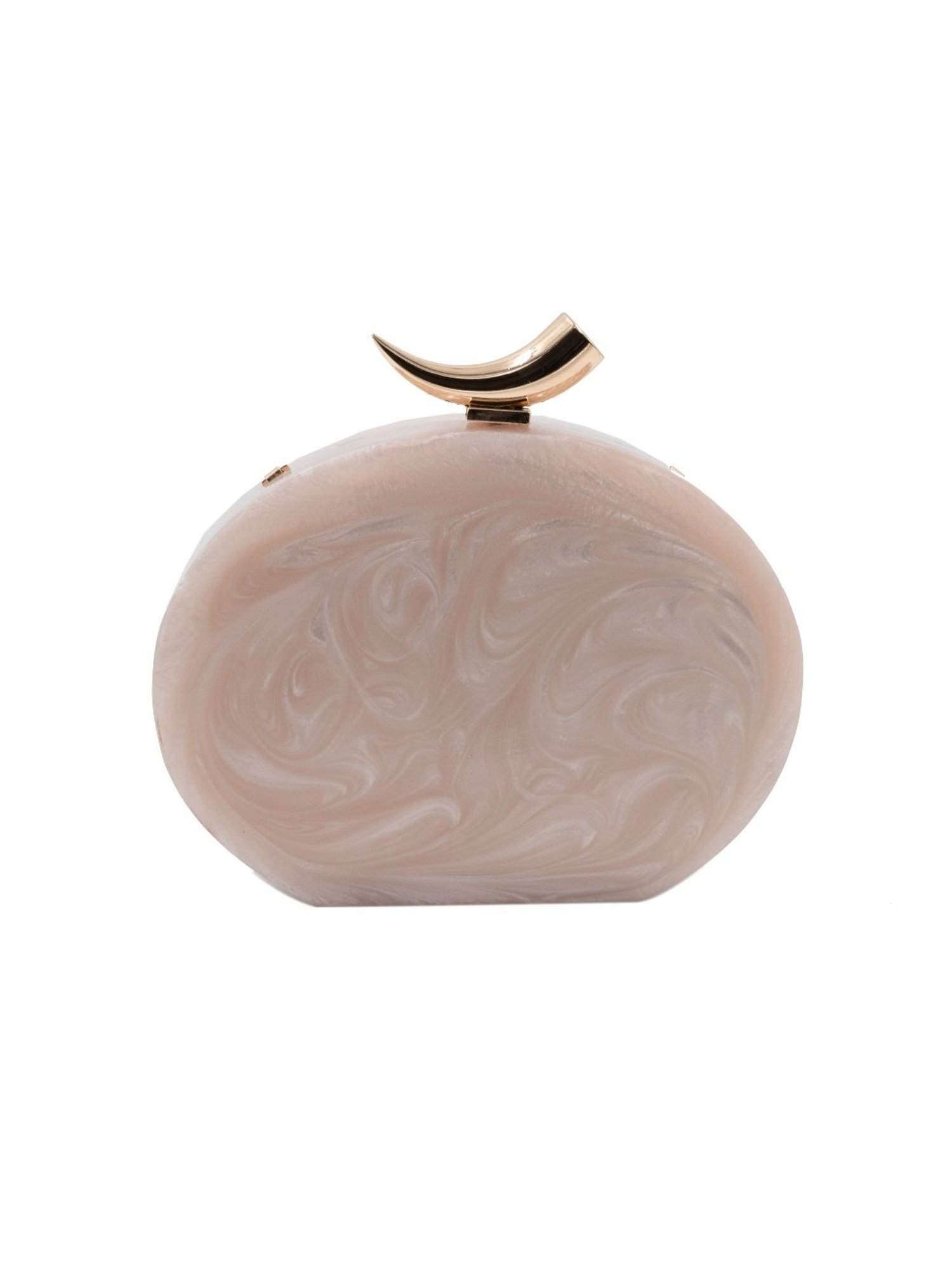 Sugarcrush Beige Luxury Studded Small Clutch