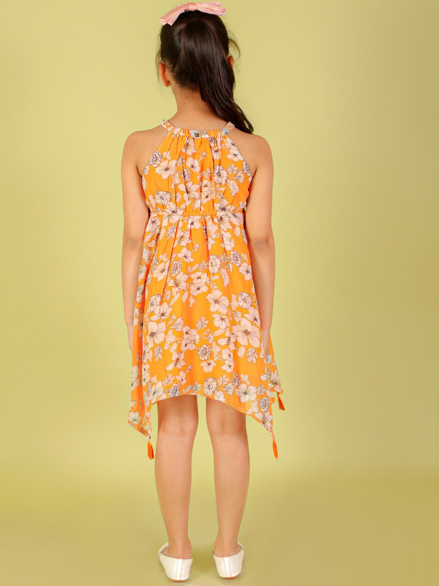 Lil Drama Kids Yellow Floral Print Dress