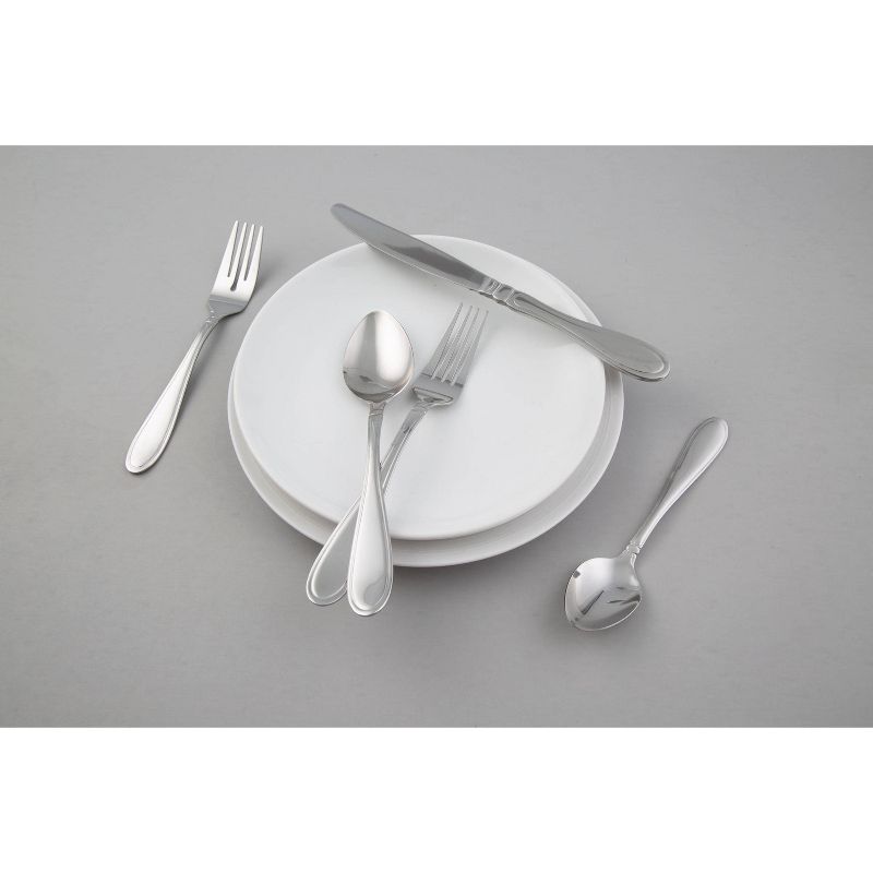 20pc Stainless Steel Evanston Mirror Silverware Set - Cambridge Silversmiths