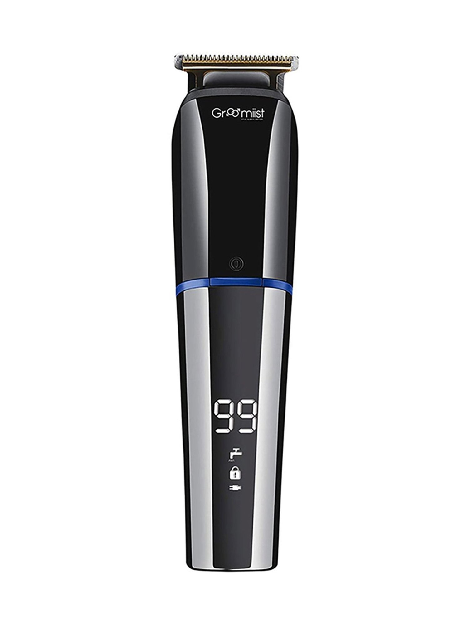 Groomiist CS-95 Copper Series IPX6 Cordless Hair & Beard Trimmer - 90 Min Runtime (Black and Chrome)