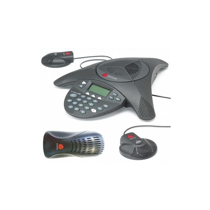 SoundStation 2 EX with 2 Mics Included (2200-16200-001)+(2200-16155-001) (Renewed)