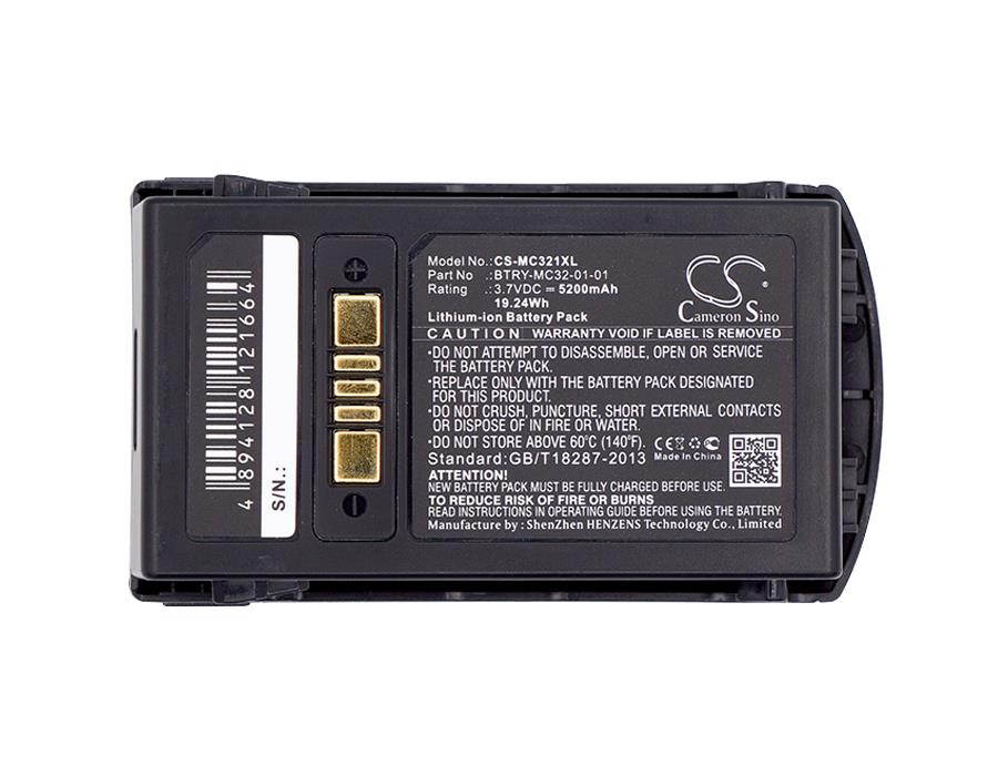 Battery for Motorola Zebra MC3200 MC3300 82-000012-01 BTRY-MC32-52MA-01 5200mAh