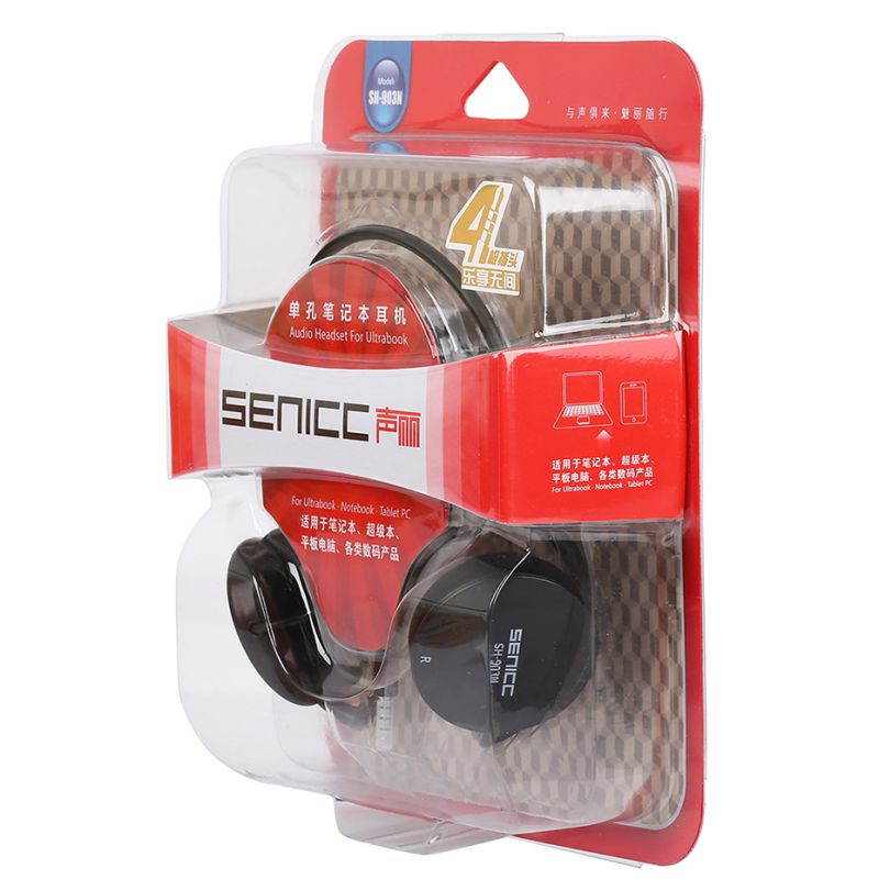 SENICC SH-903N Neck-band Sport Wired Headphone, Over-ear Stereo Extra Bass headset with Microphone For Laptop, Mobile phone, MID and Media Player